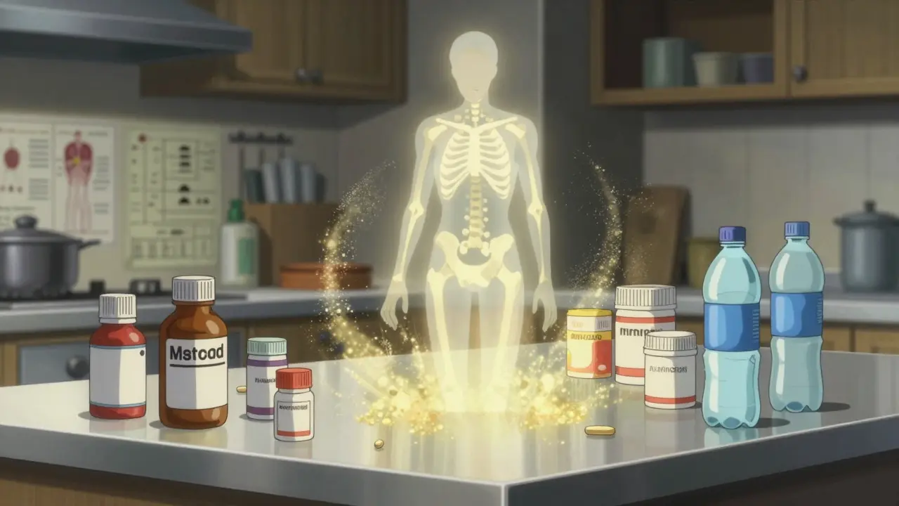 Surreal anime depiction of hidden magnesium sources in a kitchen
