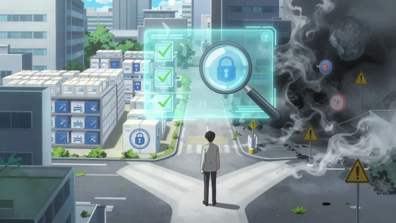 Symbolic scene of safe online pharmacy verification process