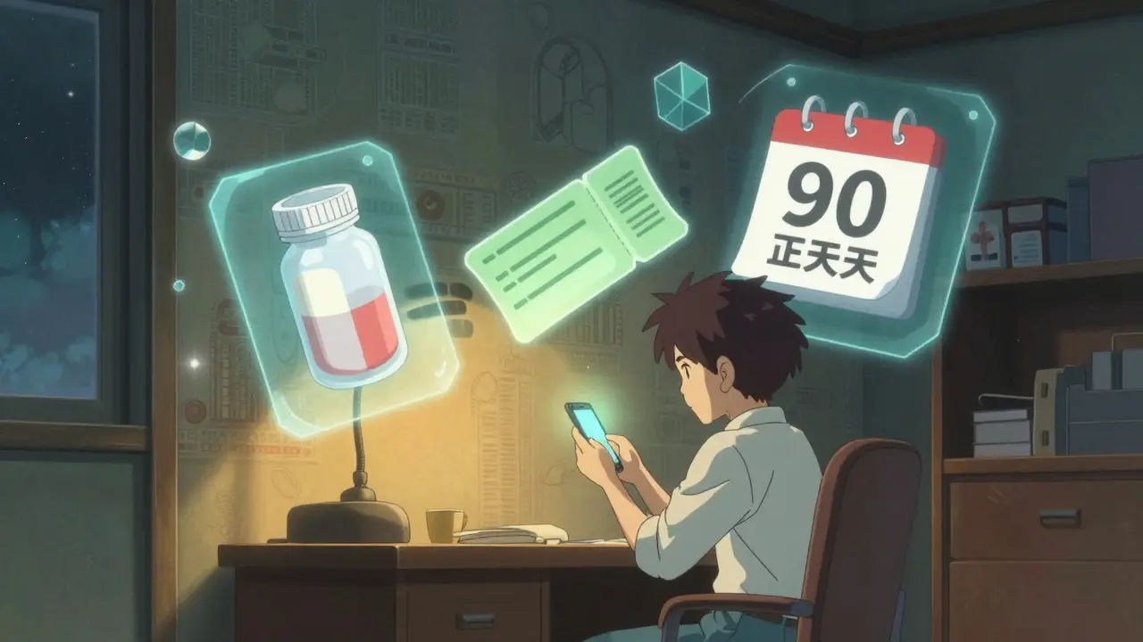 Anime illustration of cost-saving strategies for buying medication