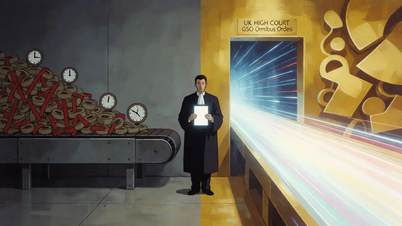 Split-screen anime art contrasting slow individual motions with the fast, efficient flow of Global Substitution Orders.